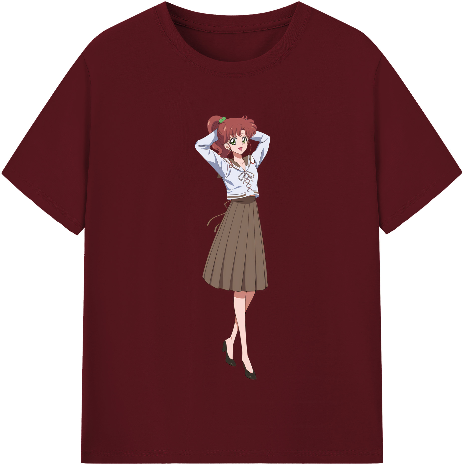 （画像用） 美少女戦士セーラームーン 木野 まこと きの まこと Sailor Moon Kino Makoto （セーラージュピター；Sailor Jupiter） 綿100％半袖Tシャツ（フロントプリント）